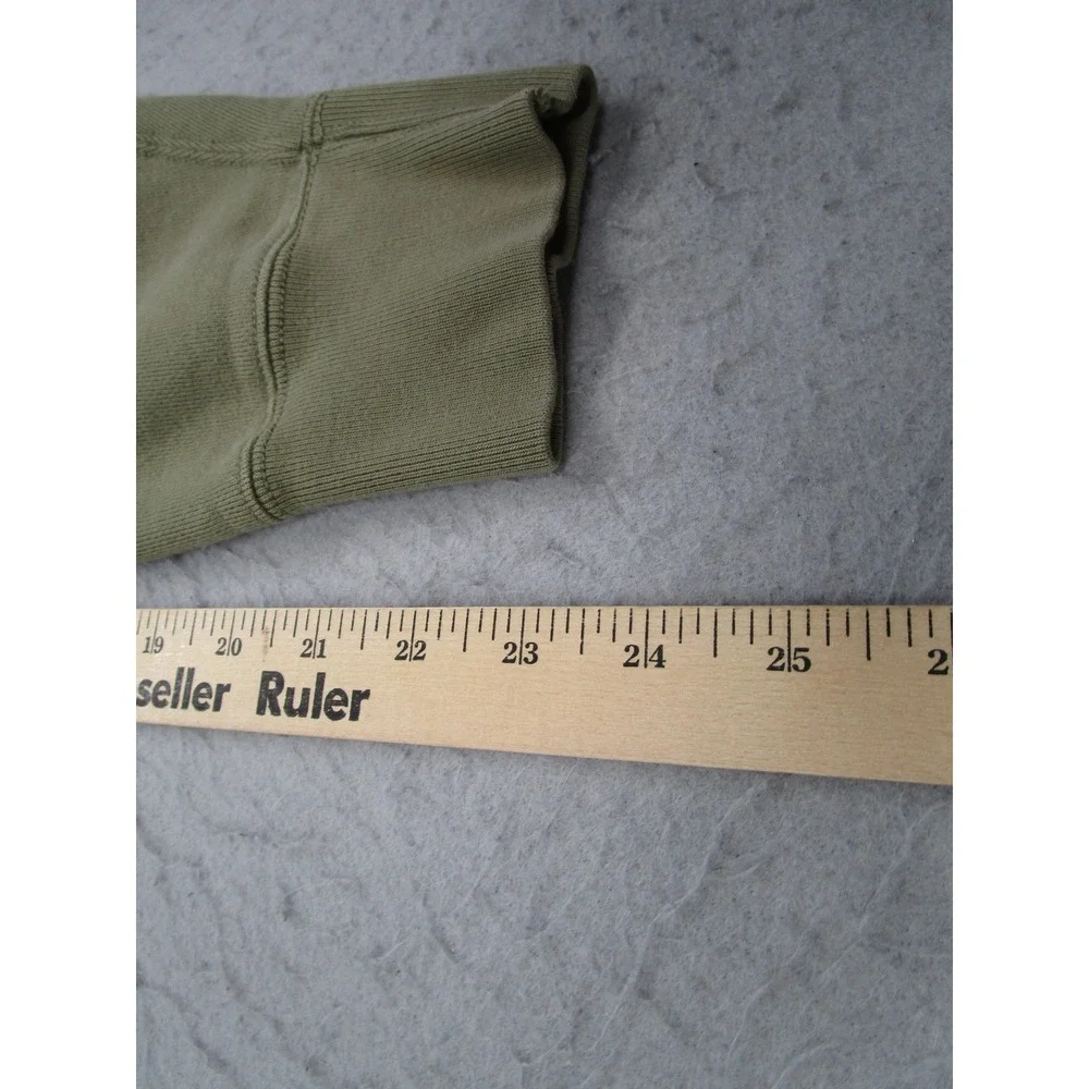 Polo Ralph Lauren Sweatshirt Mens Medium Olive Green Orange Pony Crewneck